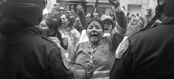 Lucha de los obreros de la limpieza en lima